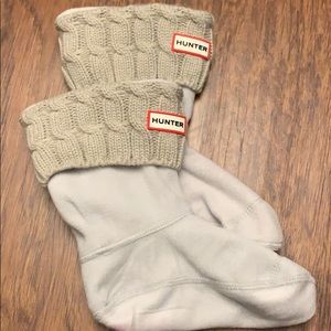Hunter original cable knit short boot socks